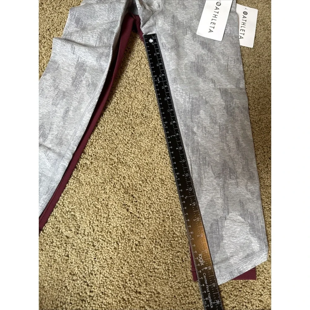 Athleta XS Elation Capri Burgundy & Organic Cotton Be Present Capri Gray NWT